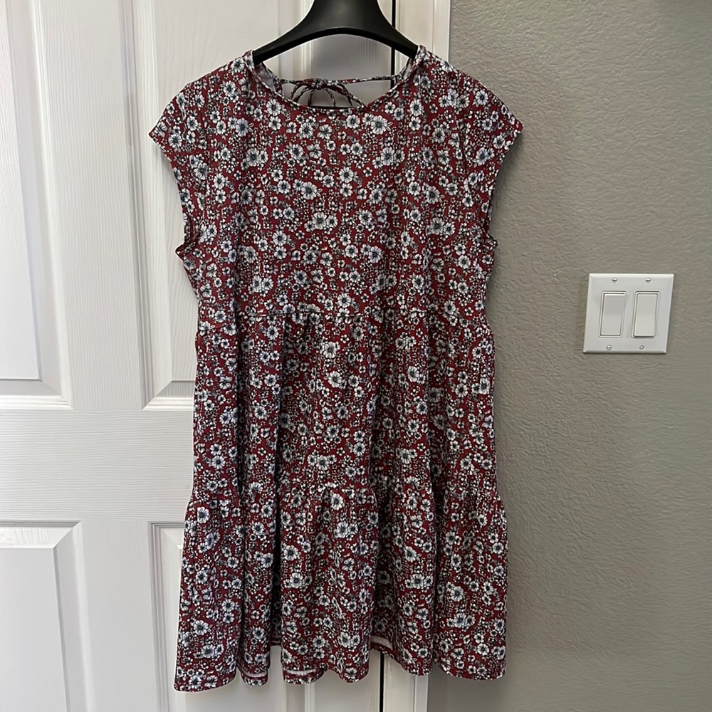 Crystal Doll Orange Floral Dress